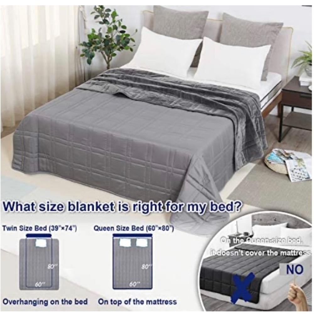 Double-Sided 15lb Weighted Blanket(60 X 80 Inches